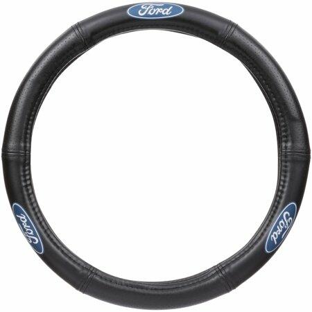 Ford Elite Series Logo Speed Grip Steering Wheel Cover Synthetic Leather Like