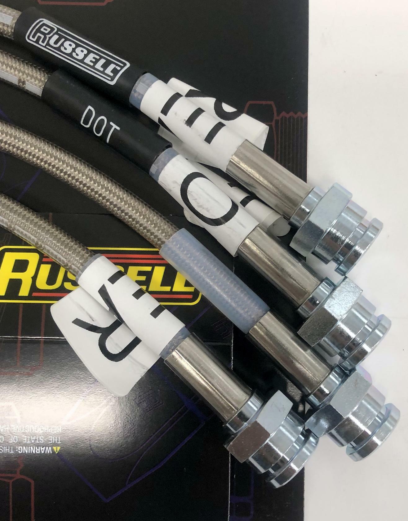 Russell 686550 Stainless Brake Hose Line Kit Fits Nissan 240Z 260Z 280Z 1970-78