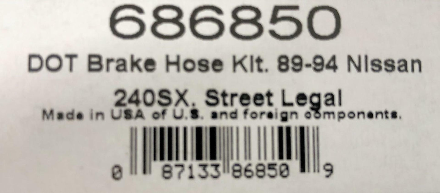 Russell 686850 Stainless Brake Hose Line Kit for Nissan 1984-94 240SX