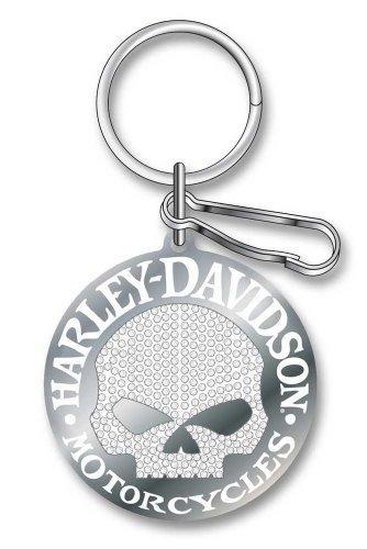 Plasticolor Harley-Davidson Studded Silver Harley Skull Key Chain P4340