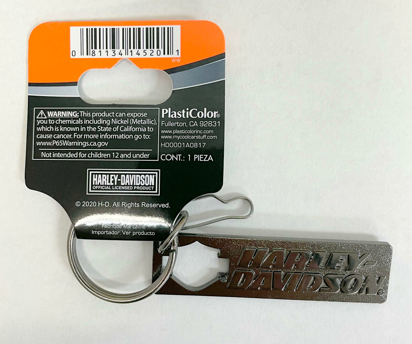 Plasticolor Harley-Davidson Official Licensed Product Cut Out Metal Key Chain