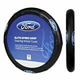 Ford Elite Series Logo Speed Grip Steering Wheel Cover Synthetic Leather Like