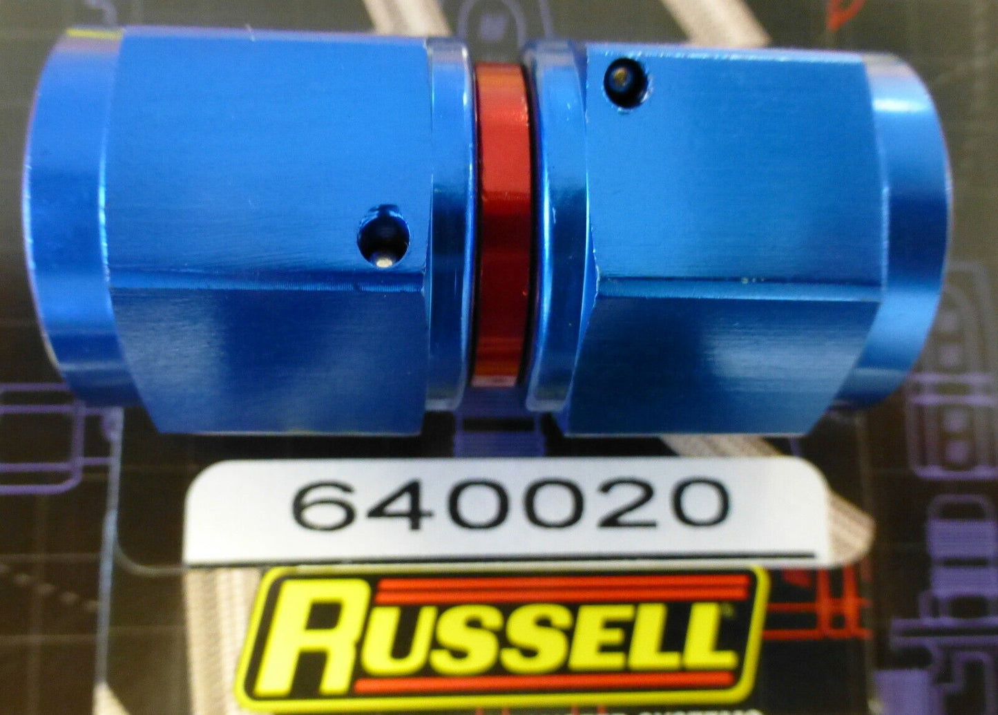 Russell 640020 Female Adapter Swivel Coupler -10AN #10 AN10 Straight Blue